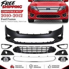 Front Bumper Cover Paintable Grille Assembly Kit For 2010-2012 Ford Fusion Front Bumper Cover Paintable Grille Assembly Kit For 2010-2012 Ford Fusion