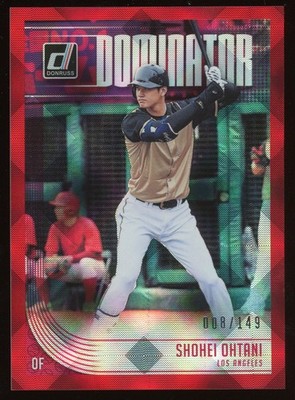 2018 Donruss #D9 Shohei Ohtani Dominators Red #/149