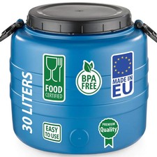 Weithalsfass Fasssilage Gepäcktonne Gärfass Gärbehälter Futtertonne 30 L blau