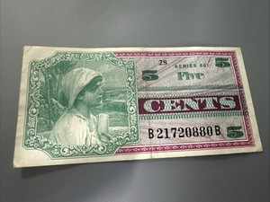 MPC Military Payment Certificate, 5 Cents, Series 661,