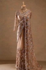 Indian Bollywood Designer Sari Wedding Party Wear Blouse Pakistani Ethnic Saree