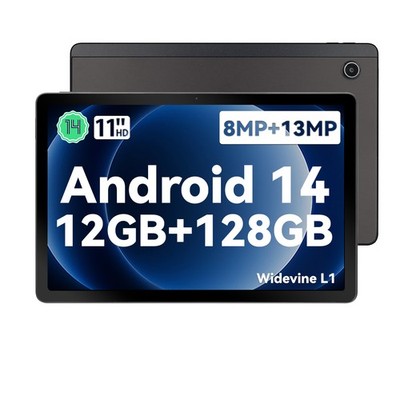 11 inch Android 14 Tablets HD Touchscreen Octa-Core 12GB + 128GB Dual Camera