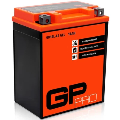 Batteria 12V 14Ah GEL GP-PRO GB14L-A2 moto simile YB14L-A2 CB14L-A2 YB12AL-A2