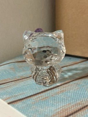 Swarovski Hello Kitty with Teddy Bear Crystal Figurine Retired No
