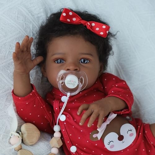 Reborn Baby Dolls Black Girl - 20 Inch African American Realistic Newborn Girl - Picture 5 of 7