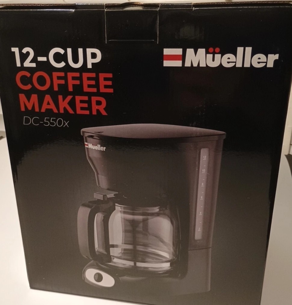 12-Cup Drip Coffee Maker, Auto Keep Warm Function, Smart Anti-Drip Mueller