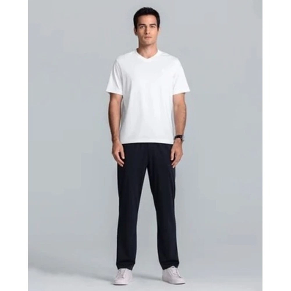 AIMER MEN Black Vented Button Fly Thermal Long Johns Base Layer Pants Size L