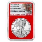 2023-S Proof $1 American Silver Eagle NGC PF70UC FDI Trolley Label Red Core