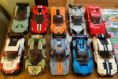 Mould King Building Blocks 8 wide sports car lot-10 sets- w/ instructions