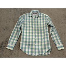 Banana Republic Mens Small Tailored Slim Fit Non-Iron Plaid Button Down Shirt