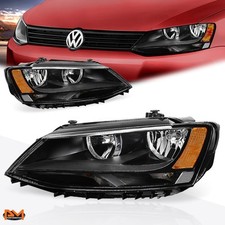Repuesto de faros para Volkswagen Jetta MK6 11-18 carcasa negra esquina ámbar