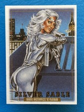 Silver Sable 2024 Skybox Marvel Masterpieces 92 Platinum Canvas #81