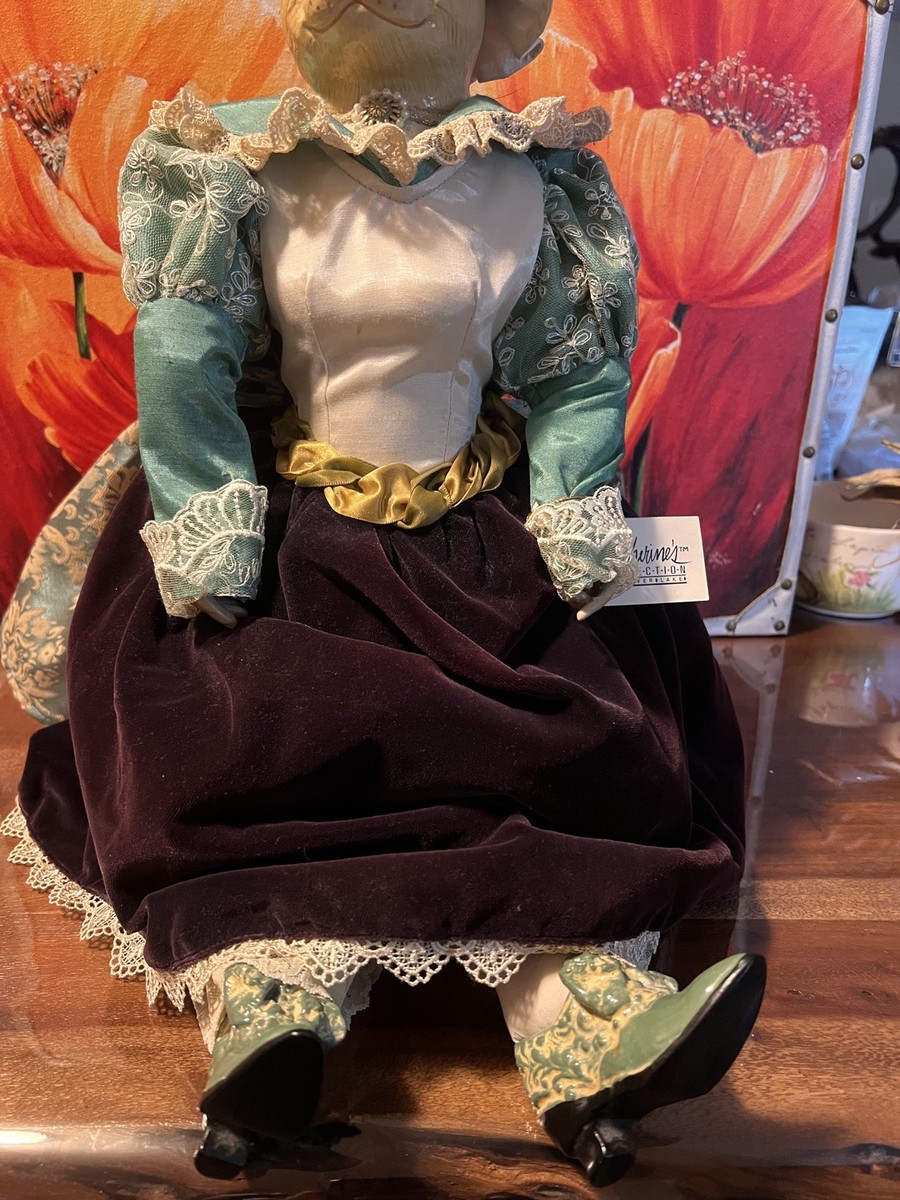 Katherine's Collection Wayne Kleski Victorian Cat Doll Lace Floral