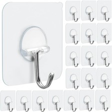 Clear Adhesive Hooks 180  Rotatable Transparent Sticky Hooks, Heavy Duty 15lbs