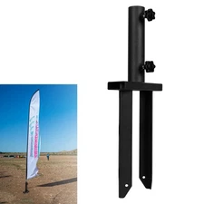 Flag Spike Ground Stake Pole Holder Metal Stakes for Feather Base Universal