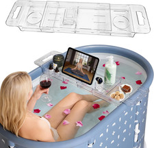Foldable Bathtub Tray, Expandable to 80Cm Acrylic Bath Tray for Tub, Bath Tub Tr