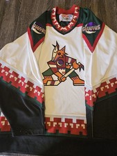 Vintage 90s Phoenix Coyotes Kachina Jersey CCM White Large MADE IN CANADA