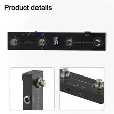 4 Button For MIDI Pedal Rechargeable Footswitch for Musicians and Audio Control