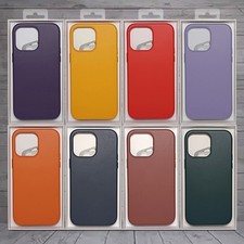 For iPhone 12 13 14 15 Luxury Leather Case Magnetic MagSafe Charging Phone Cover