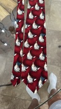 Wizard Of Oz Tin Man Silk Tie 1992 Turner Heart Burgundy