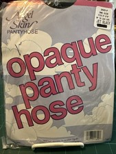 Pantyhose Eros Angel Skin One Size Jet Black 100 Nylon Opaque NEW