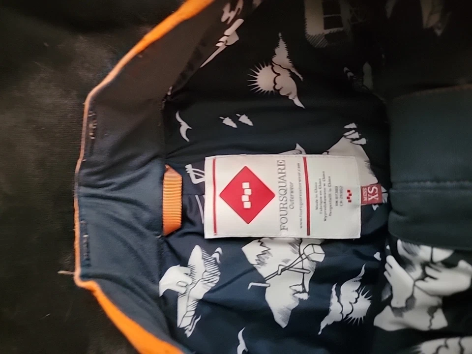 Pantalones de snowboard Foursquare Outerwear naranja y azul marino para hombre talla extra pequeña Foto 3 de 4