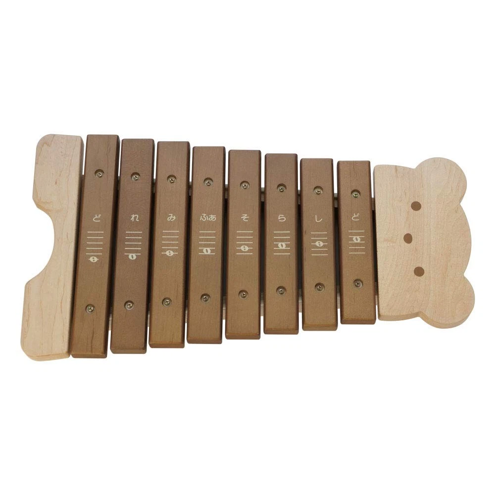 KAWAI Oso Xilófono De Madera Juguete Musical Para Niños Kuma No Mokkin Japan