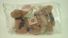Boyds Brown Plush Teddy Bear The Head Bean Collection 4 Bears NEW in package