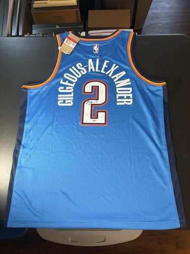 Shai Gilgeous-Alexander Autographed OKC Thunder Signed Jersey NBA Invest Hot PSA - Picture 1 of 22