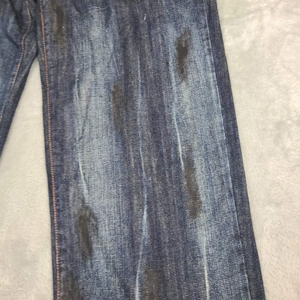 Ed Hardy Skull Head Jeans Blue Denim 2008  Mens 38x34 - Image 4 of 4