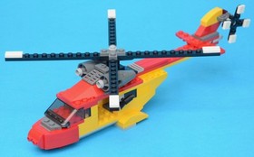 LEGO 5866 - Rotor Rescue - Creator - 2010 - 3 in 1 helicopter bi-plane speedboat