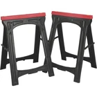 Ironton Foldable Plastic Sawhorses, 700-Lb. Total Capacity, 1 Pair