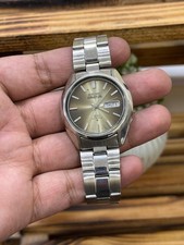 Vintage Seiko 5 Actus SS Automatic 6106 Brown Dial Wrist Watch for Men's Japan