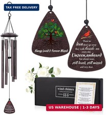 32" Cardinal Memorial Wind Chimes for Loss of Loved One, Memorial Sympathy Gifts