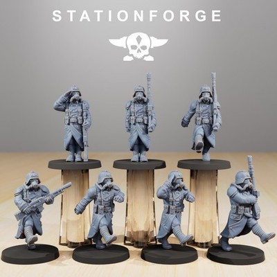 Grimguard Marching Poses 32mm 3d Printed WH40k Proxy Grimdark AM x2
