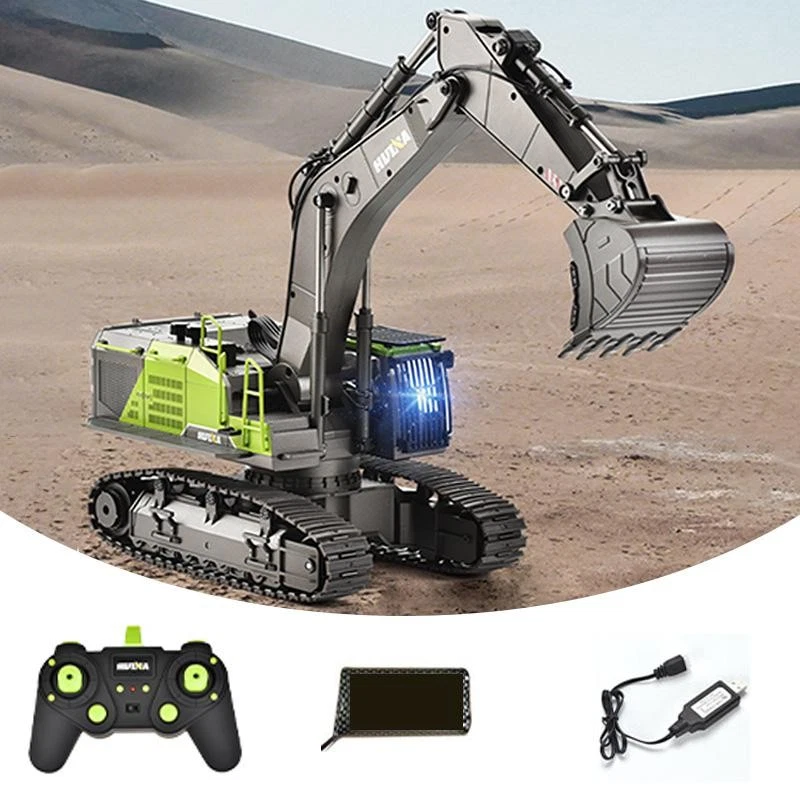 US STOCK 1/14 593 Toys Model RC Excavator Car Digger Vehicle Gift Battery 2.4G - Image 2 of 4