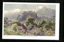Künstler-AK Edward Theodore Compton: Salzburg, Blick vom Mozarthäuschen 