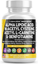 Alpha Lipoic Acid 600Mg N-Acetyl Cysteine 600Mg Acetyl L-Carnitine 500Mg Benfoti