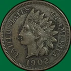 1902 Indian Head Cent Choice Extremely Fine XF+ Coin #42611