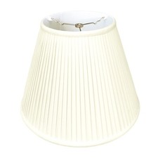 Royal Designs Deep Empire Side Pleat Basic Lamp Shade, Eggshell, 9" x 18" x 1...