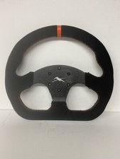 13 D-shaped Steering Wheel Alcantara Suede Leather With Orange Stitching...