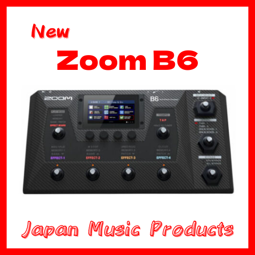 Zoom B6 Bass Guitar Multi-Effects Pedal Processor Full-color LCD