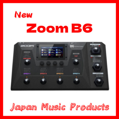Zoom B6 Bass Guitar Multi-Effects Pedal Processor Full-color LCD New 100V #094