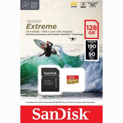 SanDisk Extreme Micro SD 32GB 64GB 128GB 256GB SDHC SDXC 4K U3 Speicherkarte