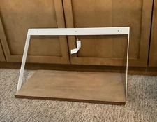 Pottery Barn / Trenton Shelf 24" w x 12.25" d x 12"h, Seadrift wood, white iron