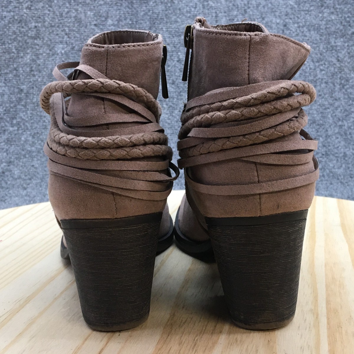Bamboo Boots Womens 8.5 Avenge Ankle Booties Beige Faux Bamboo Boots Womens 8.5 Avenge Ankle Booties Beige Faux