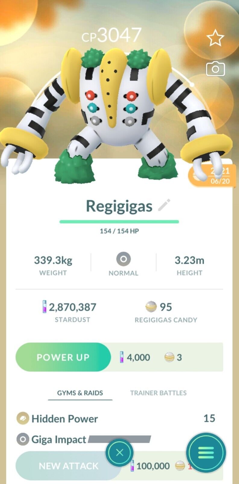 Regigigas - Pokemon Go