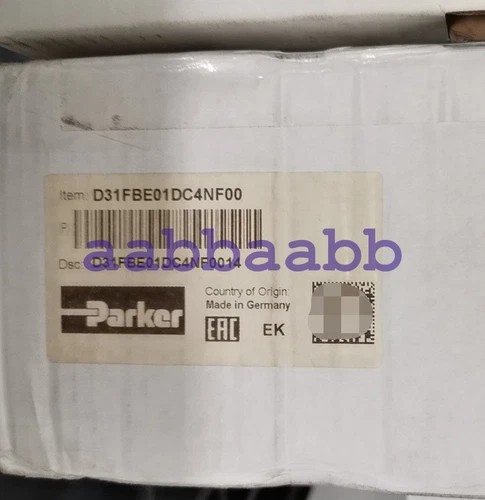 Parker Proportional Valve / Hydraulic Valve, Model D31FBE01DC4NF00, New