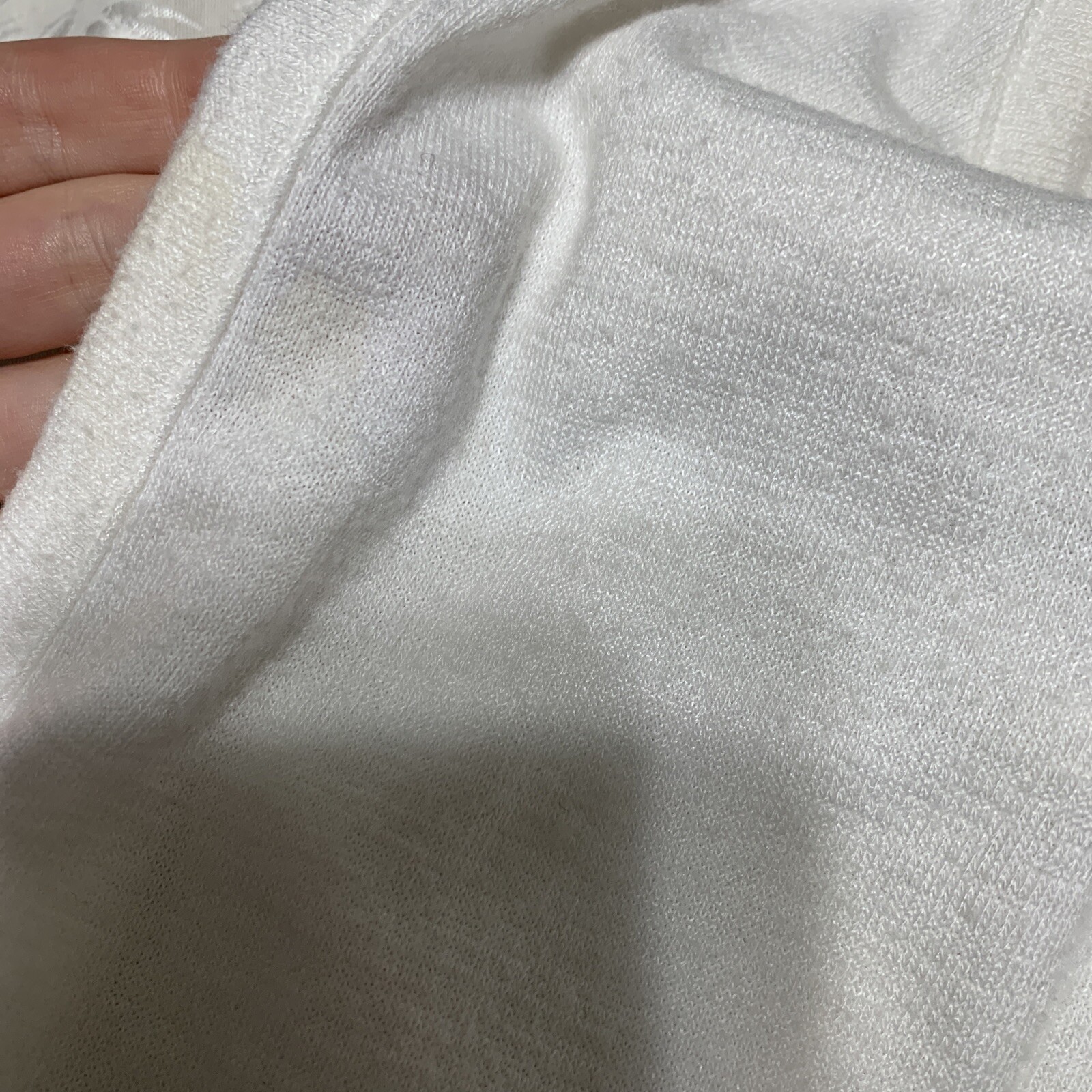 rag bone womens solid Crew Neck white sweater tan… - image 6