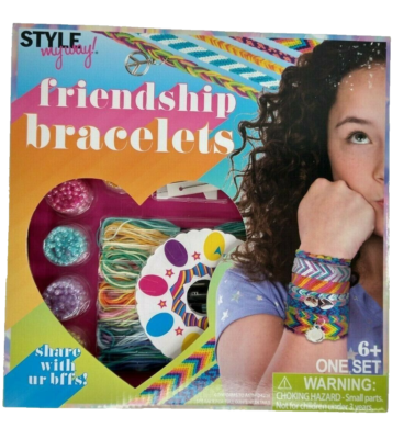Style My Way Friendship Bracelets Kit Ages 6+ Thread Beads